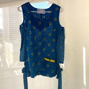 Hand stitched cotton top